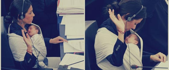 سياسيات يحضرن جلسات البرلمان مع اطفالهن ويجمعن بين الأمومة والعمل! صورة رقم 4