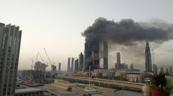حريق (بالداون تاون) في دبي.. فيديو وصور صورة رقم 4