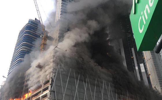 حريق (بالداون تاون) في دبي.. فيديو وصور صورة رقم 3