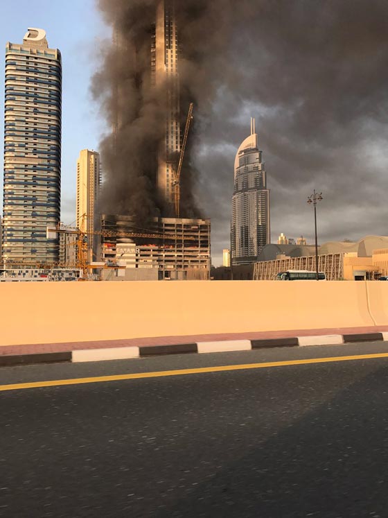 حريق (بالداون تاون) في دبي.. فيديو وصور صورة رقم 14