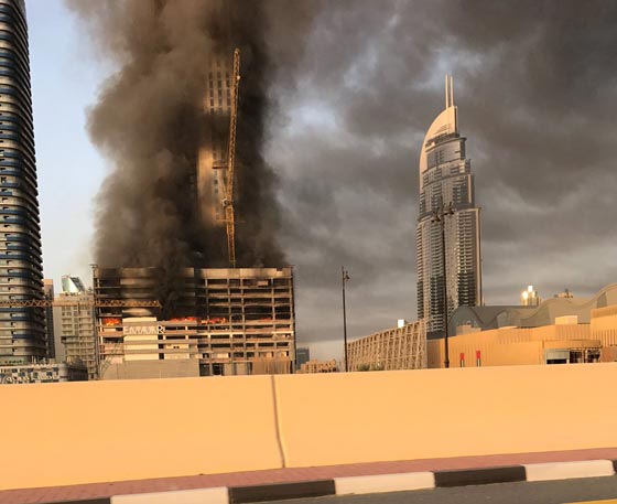 حريق (بالداون تاون) في دبي.. فيديو وصور صورة رقم 17
