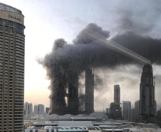 حريق (بالداون تاون) في دبي.. فيديو وصور صورة رقم 16