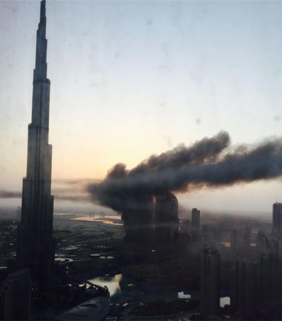 حريق (بالداون تاون) في دبي.. فيديو وصور صورة رقم 24
