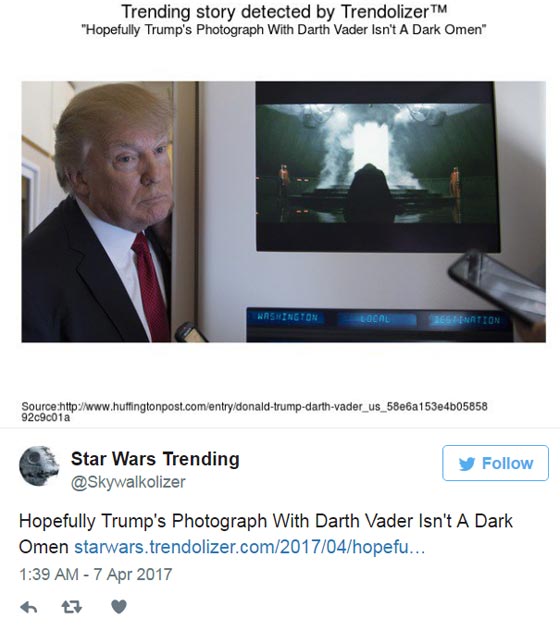 ترامب شاهد حرب النجوم في طائرته الرئاسية قبل شن الحرب على سوريا صورة رقم 2