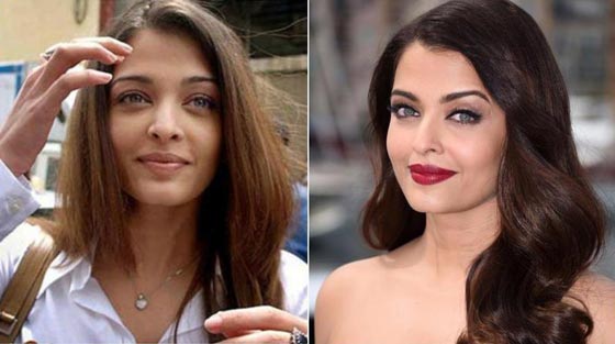 صور نجمات بوليوود مع وبدون مكياج.. من الأجمل؟ صورة رقم 2