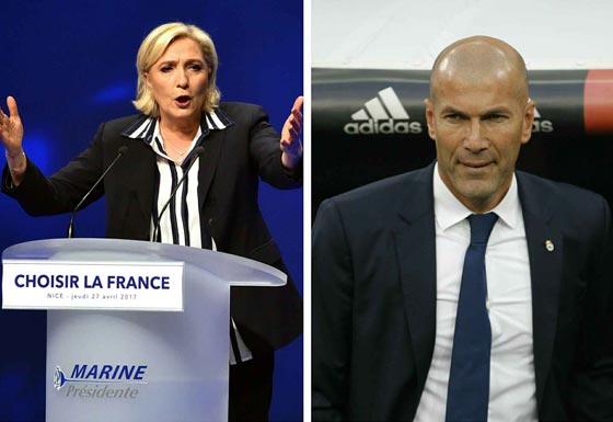 مارين لوبان تصفع زين الدين زيدان وتغمز بثروته صورة رقم 3