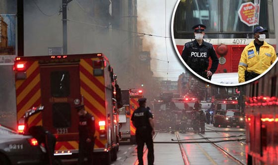 حريق في محول للطاقة يتسبب بانفجارات مدوية بحي المال في كندا صورة رقم 5