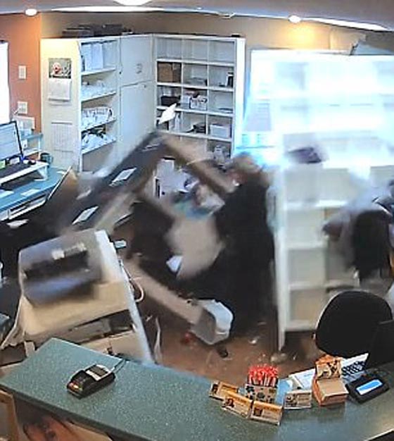 فيديو صادم.. سيارة مسرعة تقتحم عيادة بيطرية صورة رقم 3