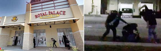 فيديو صادم: خناقة جماعية في حفل زفاف وضيوف بثياب فاخرة يضربون ويركلون!  صورة رقم 1