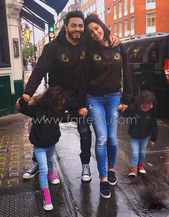 صور تامر حسني يحتفل مع اكثر ثلاث حسناوات يحبهن! صورة رقم 2