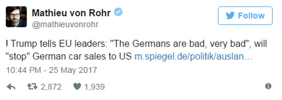 بسبب سيارة بي ام دبليو.. ترامب يصف الالمان بالاشرار!! صورة رقم 1