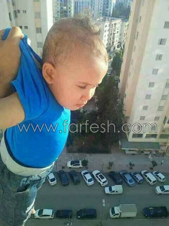 صور صادمة: أب جزائري يعرّض حياة طفله للخطر لينال اللايكات، والمطالبة بسجنه! صورة رقم 1