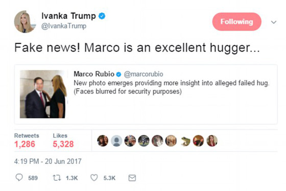 إيفانكا ترامب تحرج سيناتورا أمريكيا اراد احتضانها خلال استقباله لها صورة رقم 8