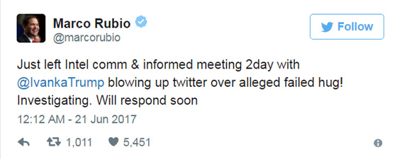 إيفانكا ترامب تحرج سيناتورا أمريكيا اراد احتضانها خلال استقباله لها صورة رقم 6