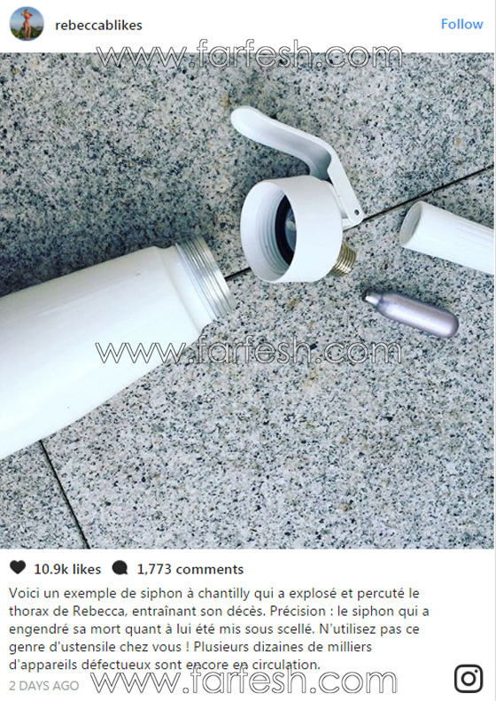 وفاة مدربة لياقة بدنية فرنسية فائقة الجمال بسبب انفجار خلاط منزلي . صور صورة رقم 1