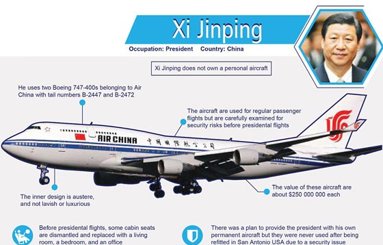 صور طائرات زعماء العالم تفوق الخيال: حمامات سباحة وصالات رياضية صورة رقم 6