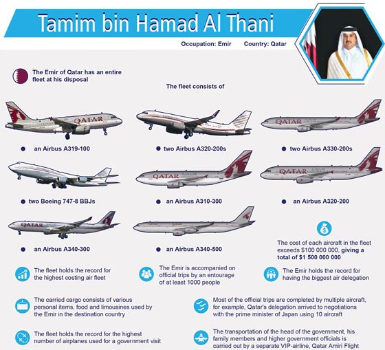 صور طائرات زعماء العالم تفوق الخيال: حمامات سباحة وصالات رياضية صورة رقم 4