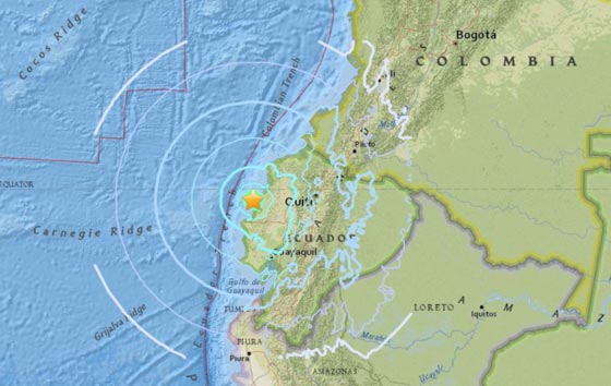 زلزال بقوة 6.1 على سلم ريختر يضرب سواحل الاكوادور صورة رقم 1