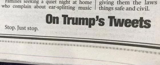 صحيفة امريكية توجه خطابا لترامب من 3 كلمات فقط! ما هي؟! صورة رقم 1