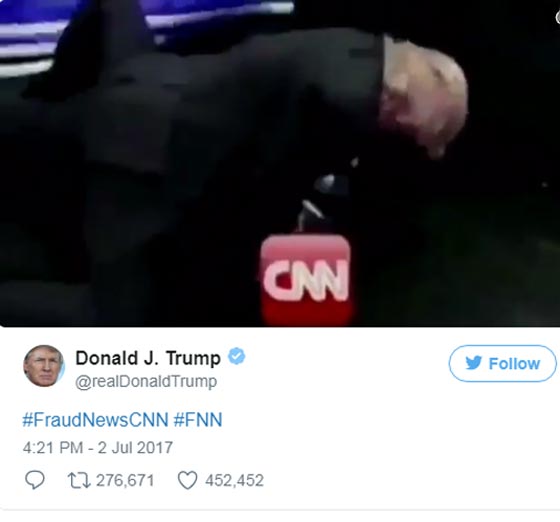 فيديو غريب.. ترامب يطرح سي ان ان ارضا على حلبة مصارعة مجنونة صورة رقم 1