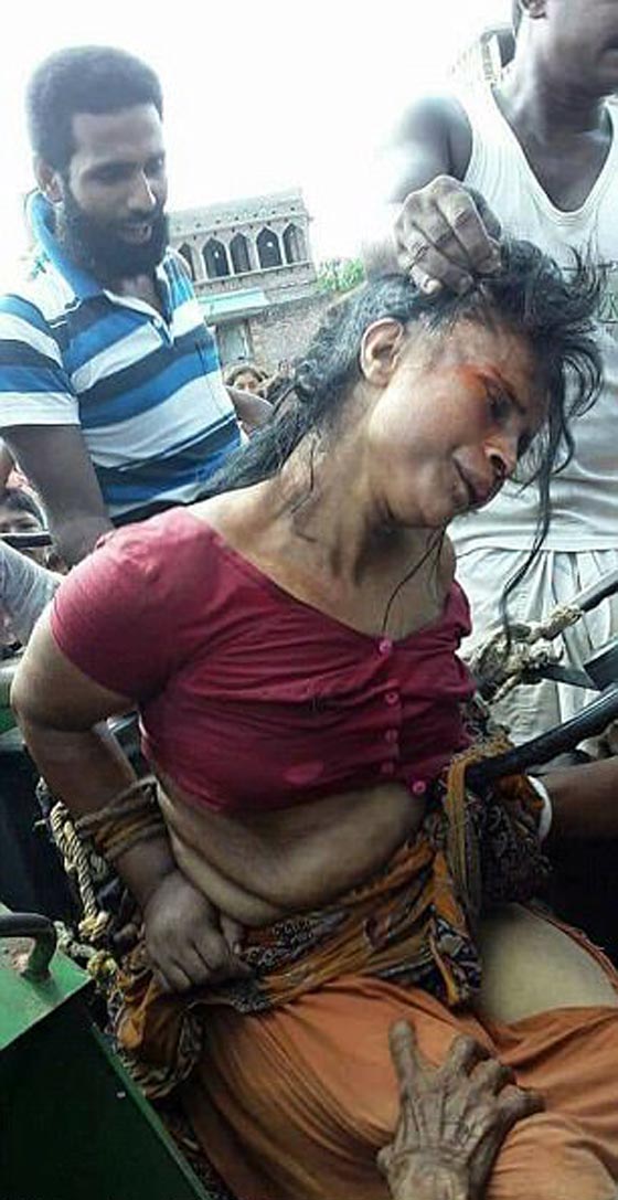 مختلة عقليا اتهموها بانها تخطف الاولاد واعدموها بوحشية في الشارع! صورة رقم 1