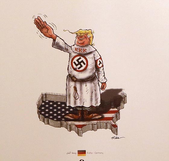 معرض كاريكاتير للسخرية من ترامب..  طفل يلعب في البيت الأبيض!  صورة رقم 3