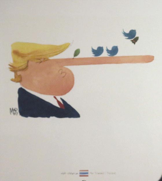 معرض كاريكاتير للسخرية من ترامب..  طفل يلعب في البيت الأبيض!  صورة رقم 10