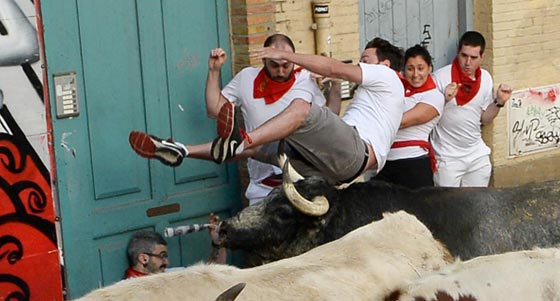 إسبانيا: إصابة شخصين بالمهرجان السنوي للثيران .. فيديو وصور صورة رقم 3