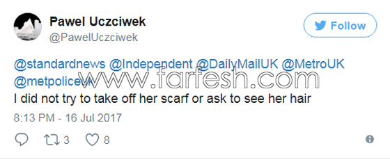 بريطاني يحاول خلع الحجاب عن فتاة مسلمة ويبصق على صديقتها!! صورة رقم 6