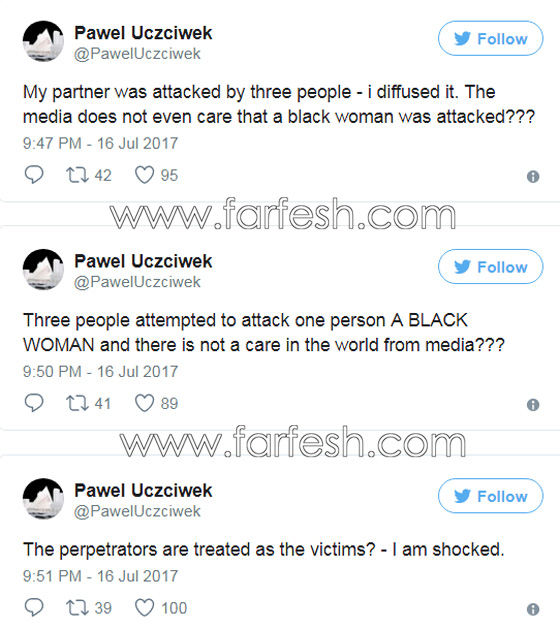 بريطاني يحاول خلع الحجاب عن فتاة مسلمة ويبصق على صديقتها!! صورة رقم 8