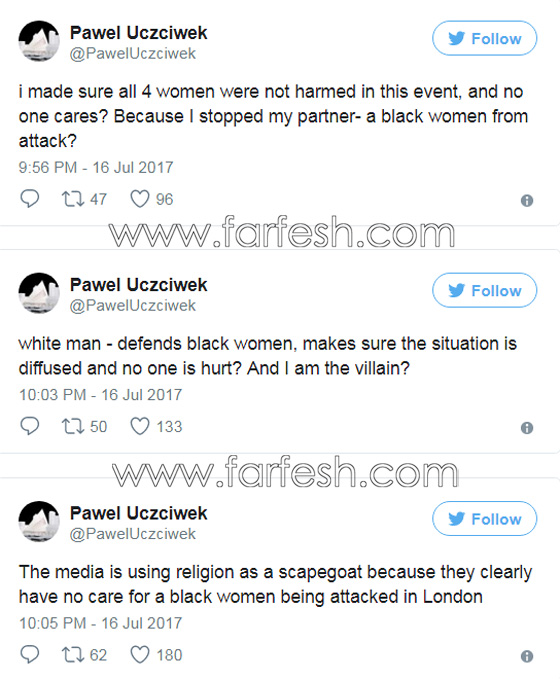 بريطاني يحاول خلع الحجاب عن فتاة مسلمة ويبصق على صديقتها!! صورة رقم 9