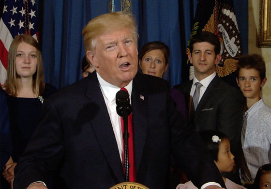 بالفيديو.. من السيدة التي خطفت الأنظار من دونالد ترامب؟! صورة رقم 1