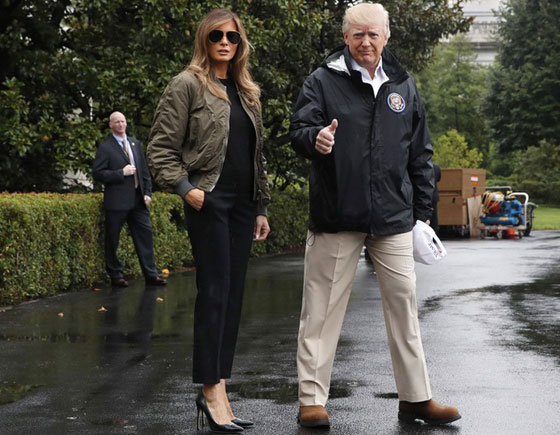 حذاء ميلانيا ترامب.. يثير عاصفة انتقادات وسط إعصار هارفي صورة رقم 3