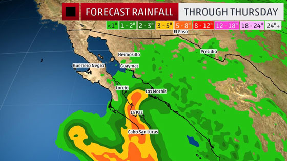 بعد هارفي وايرما.. العاصفة نورما تتحول الى اعصار يتجه نحو كاليفورنيا صورة رقم 16