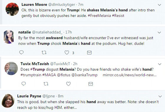 الرئيس الأمريكي دونالد ترامب  يهين زوجته ميلانيا على العلن.. فيديو صورة رقم 9