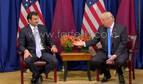 موقف مربك بين دونالد ترامب وتميم بن حمد .. فيديو صورة رقم 2