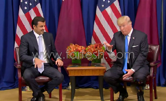 موقف مربك بين دونالد ترامب وتميم بن حمد .. فيديو صورة رقم 3