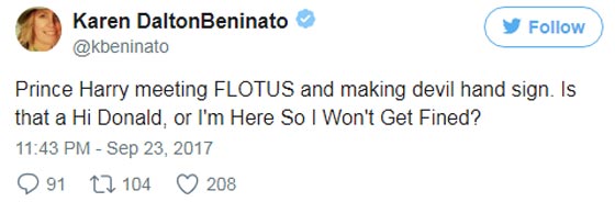 إشارة الشيطان: حركة غريبة قام بها الأمير هاري في لقائه مع ميلانيا ترامب! صورة رقم 3