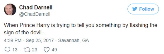 إشارة الشيطان: حركة غريبة قام بها الأمير هاري في لقائه مع ميلانيا ترامب! صورة رقم 5