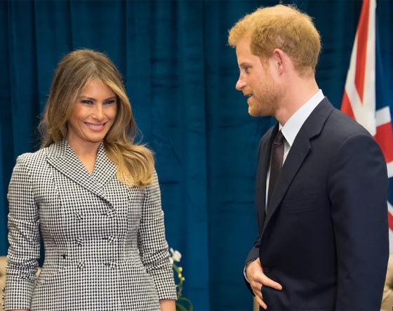 إشارة الشيطان: حركة غريبة قام بها الأمير هاري في لقائه مع ميلانيا ترامب! صورة رقم 7