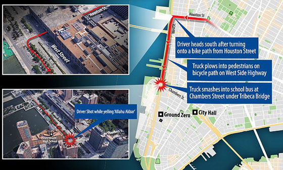 8 قتلى و12 جريحاً بدهس جنوب منهاتن في نيويورك صورة رقم 23 8 قتلى و12 جريحاً بدهس جنوب منهاتن في نيويورك صورة رقم 23