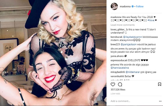 ماريا لورديس أبنة مادونا على خطى والدتها وتتباهى بشعر إبطيها صورة رقم 1