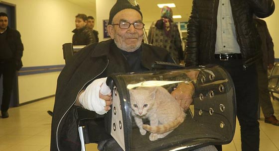  فيديو مؤثر: رجل مسن يبكي منزله المحترق ويحضن قطته التي نجت! صورة رقم 2