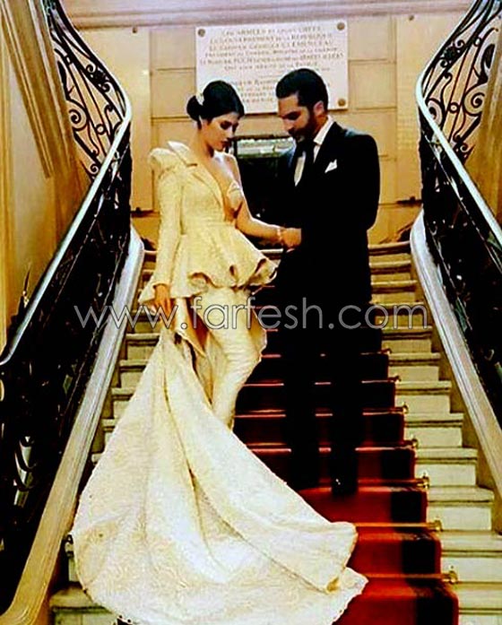 صور فنانة تونسية بفستان زفاف جريء اثار الكثير من الجدل! صورة رقم 1