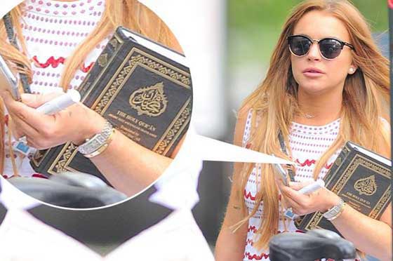 الممثلة الأمريكية ليندسي لوهان تثير الجدل من جديد بارتدائها الحجاب صورة رقم 4