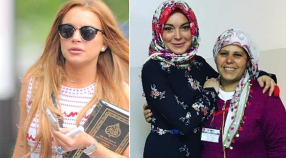 الممثلة الأمريكية ليندسي لوهان تثير الجدل من جديد بارتدائها الحجاب صورة رقم 7