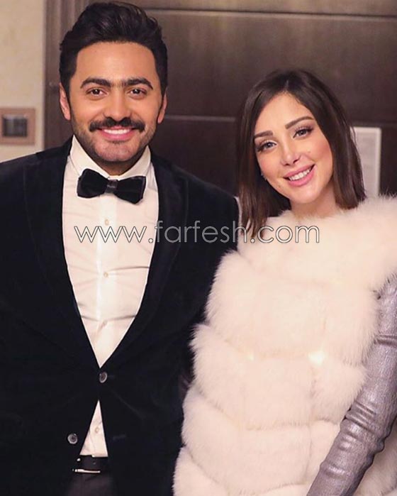 بالفيديو: بسمة بوسيل تعرض أزياءها في لندن، وهذا ما قاله لها تامر حسني صورة رقم 9