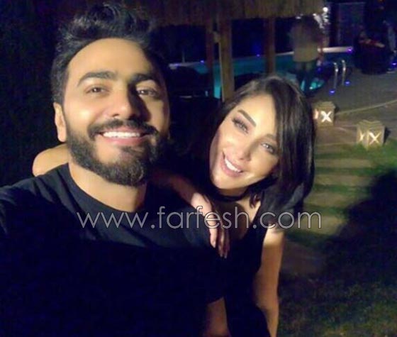 بالفيديو: بسمة بوسيل تعرض أزياءها في لندن، وهذا ما قاله لها تامر حسني صورة رقم 11