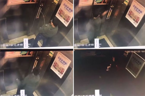 صبي شقي يتبوّل على أزرار المصعد ويصاب بالذعر حين يتعطّل! صورة رقم 1