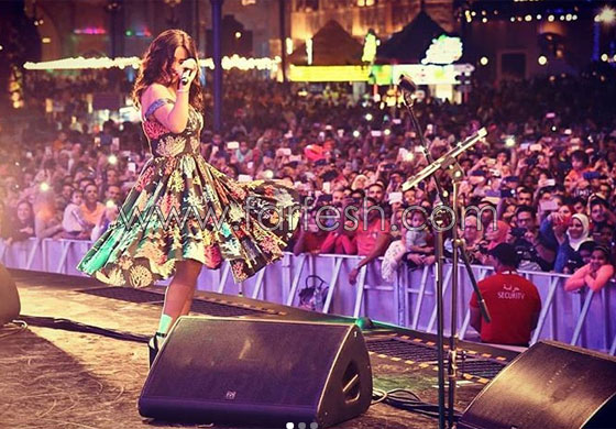 فيديو سقوط الفنانة المصرية شيرين على المسرح في دبي صورة رقم 2